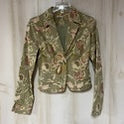 Motivi green print tapestry-look blazer jacket, sz 6